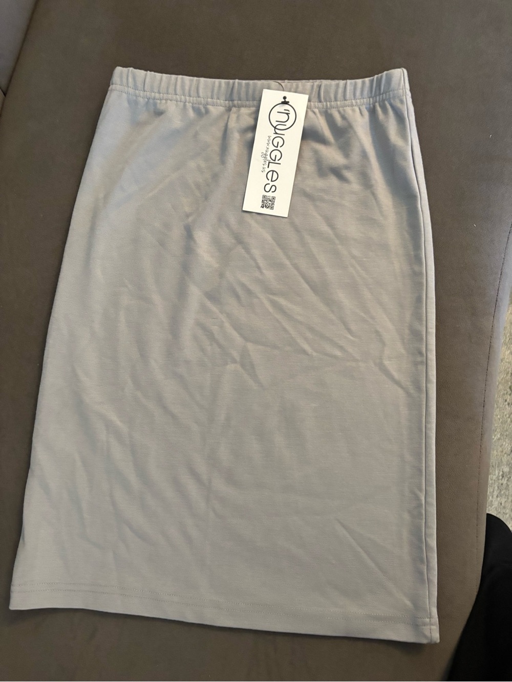 Nuggles Girls Light Gray Stretch Pencil Skirt
